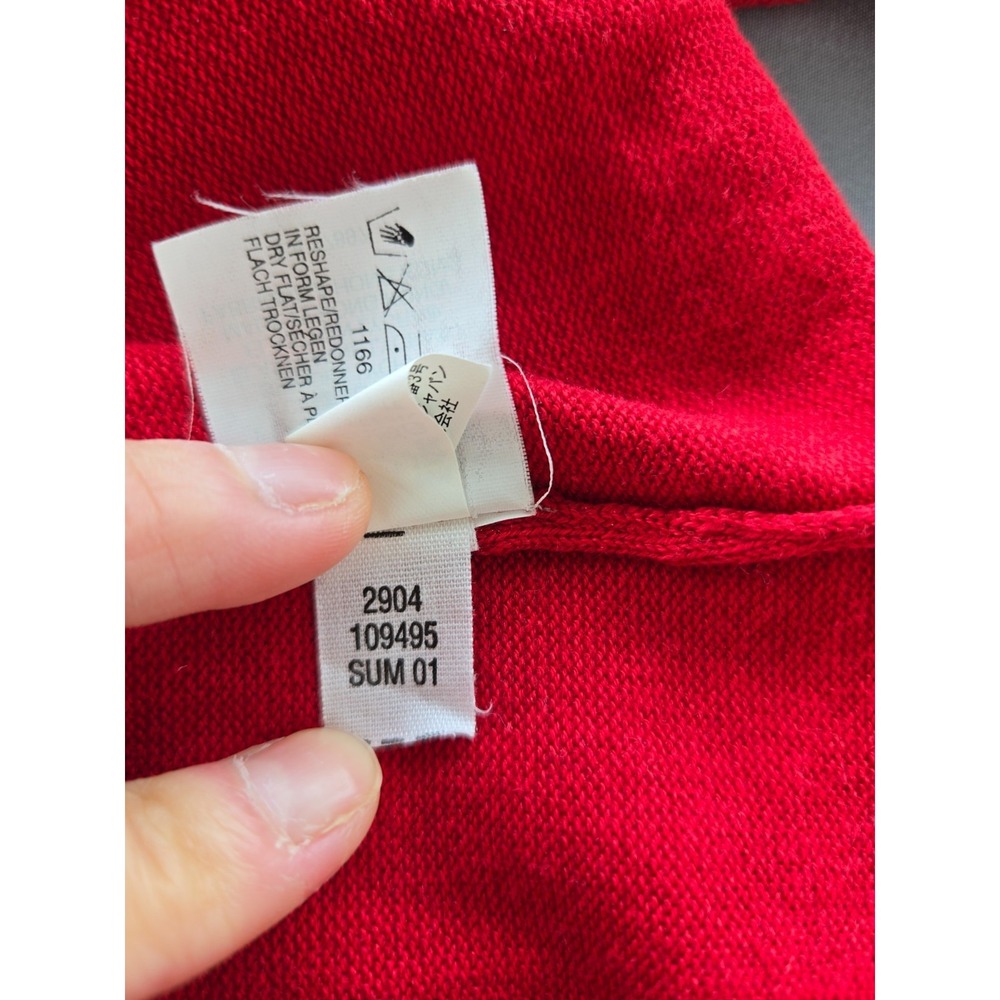 Vintage GAP Stretch Red Cardigan Sweater Soft Women L Y2K Preppy Quiet Luxury - Picture 13 of 16